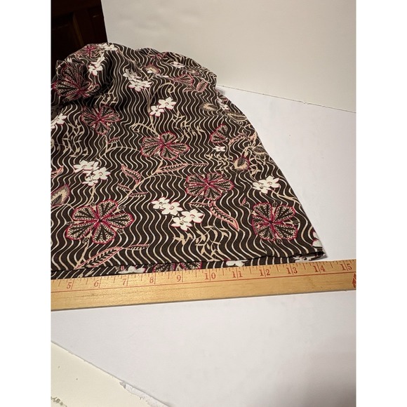 Denim 24/7 Women's‎ 22W Rayon Floral Wide Leg Pants Drawstring Waist Boho Brown - Picture 10 of 11